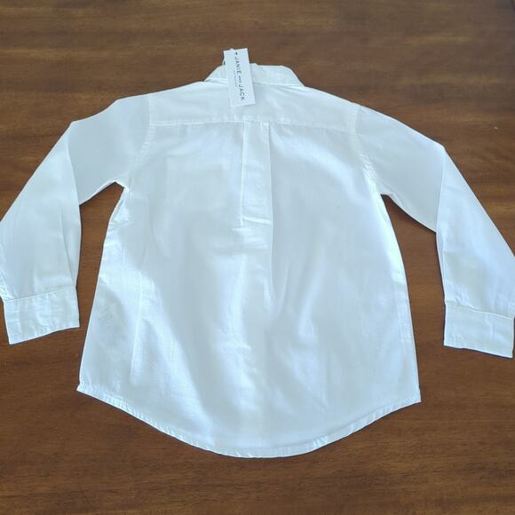 Janie and Jack cotton  Oxford button-down  long sleeve shirt white size 4T NEW - Picture 6 of 9